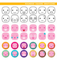 rounded square emoticons vector image
