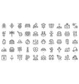 set of thin line spring icons vector image vector image