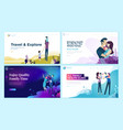 set of web page design templates for health care vector image