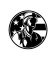american soldier military serviceman looking side vector image vector image