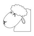 head lamb christmas manger religio vector image