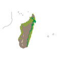 map of madagascar - habitat distribution vector image vector image
