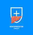 hepatoprotector concept icon healthy liver flat vector image vector image