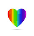lgbt symbol rainbow heart vector image