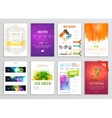 set of flyer brochure background infographic vector image
