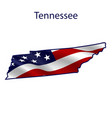 tennessee full american flag vector image