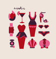 woman clothes and accessories vector image vector image