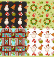 christmas seamless pattern vector image