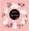 easter design with cute banny and text hand drawn vector image vector image