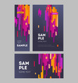 set flyer and poster minimalistic flat design vector image vector image