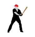 baseball silhouette vector image