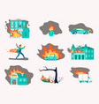 bundle fire and burning vector image