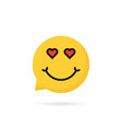 lover emoji speech bubble logo vector image vector image