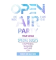 open air party template design air poster vector image vector image