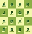 alphabet logo icon set letter vector image vector image