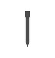 finishing nail line outline icon vector image