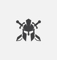 gladiator helmet spartan helm icon vector image