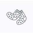 socks icon baby underwear sign vector image