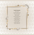 vintage ornament frame vector image