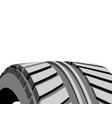 car tire with tire marks on a white background vector image vector image