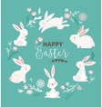 easter design with cute banny and text hand drawn vector image vector image