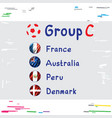 football cup russia group c vector image