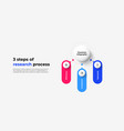 flowchart with 3 rounded elements connected vector image vector image