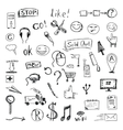set of hand drawn icons and design elements vector image vector image