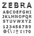 zebra alphabet vector image