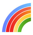 rainbow flat icon sky color icons in trendy vector image