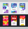set of dynamic abstract shape modern fluid mobile vector image