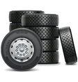 bus wheels vector image vector image