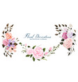 hand painted watercolor flower decoration vector image vector image