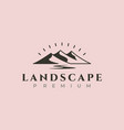 mountain logo vintage symbol design vector image