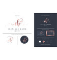 handwriting letter e b initial logo vector image vector image