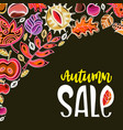 autumn harvest festival greeting card background vector image vector image