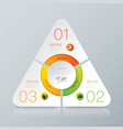 infographics design with 3 options vector image