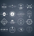 seafood icons vector image