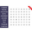 travel vacation journey icon set vector image vector image