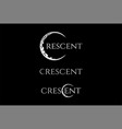initial c for crescent moon letter text word font vector image vector image