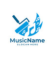 paint music logo music logo design template vector image