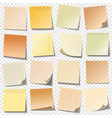 realistic blank sticky notes colored sheets vector image