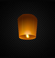 sky lantern isolated on transparent background vector image