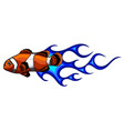 anemone fish isolated on white clownfish vector image