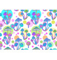 magic mushrooms seamless pattern psychedelic vector image