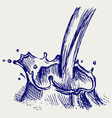 splash of milk vector image vector image