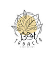 best tobacco logo hand drawn design element can vector image