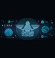 card with astrology libra zodiac sign vector image vector image
