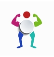 concept muscle body vector image