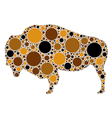 dotted of buffalo vector image vector image
